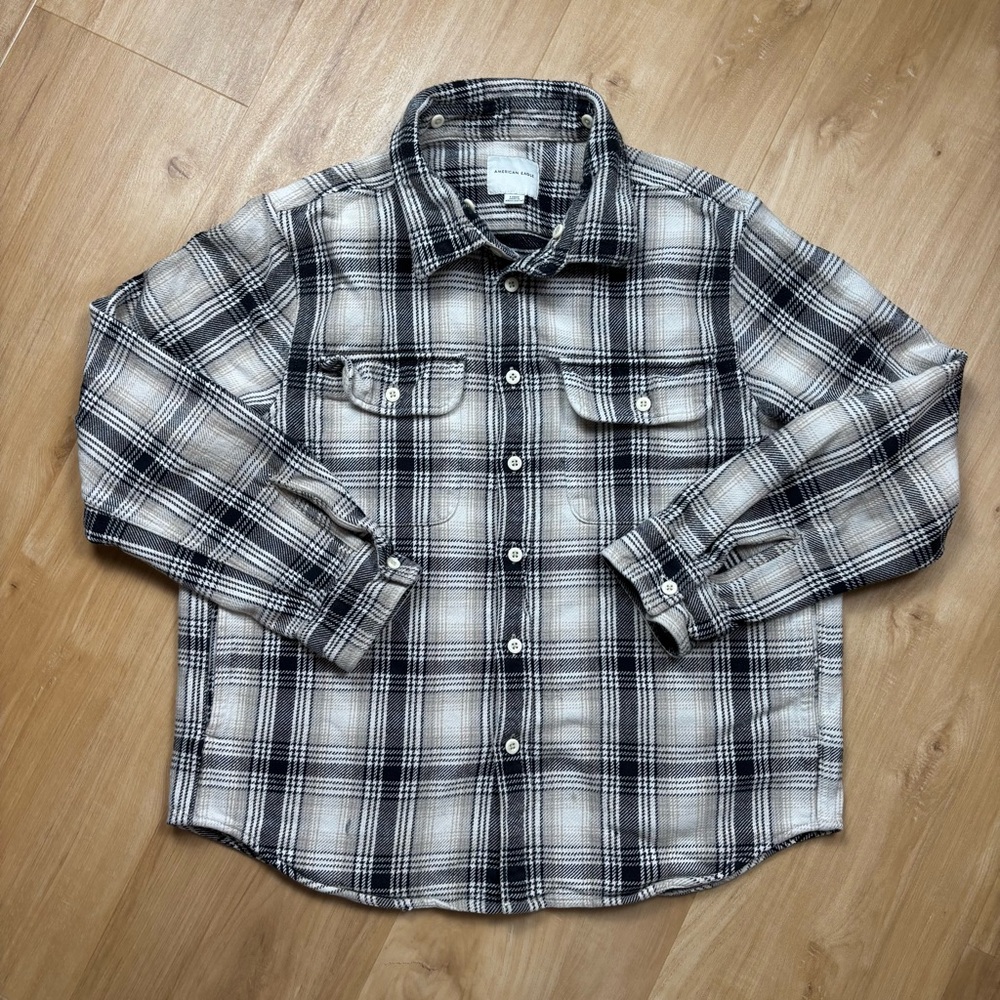 American‎ Eagle Flannel Shirt Plaid Heavy Shacket